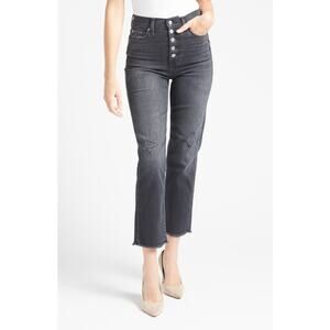 7 FOR ALL MANKIND High Rise Cropped Straight Denim Jean 7U325B80 // 0